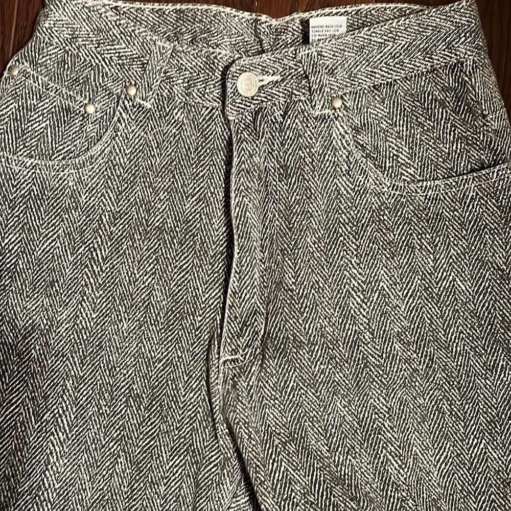 Vintage Newport News black and white chevron jeans Size 6 - Picture 5 of 10